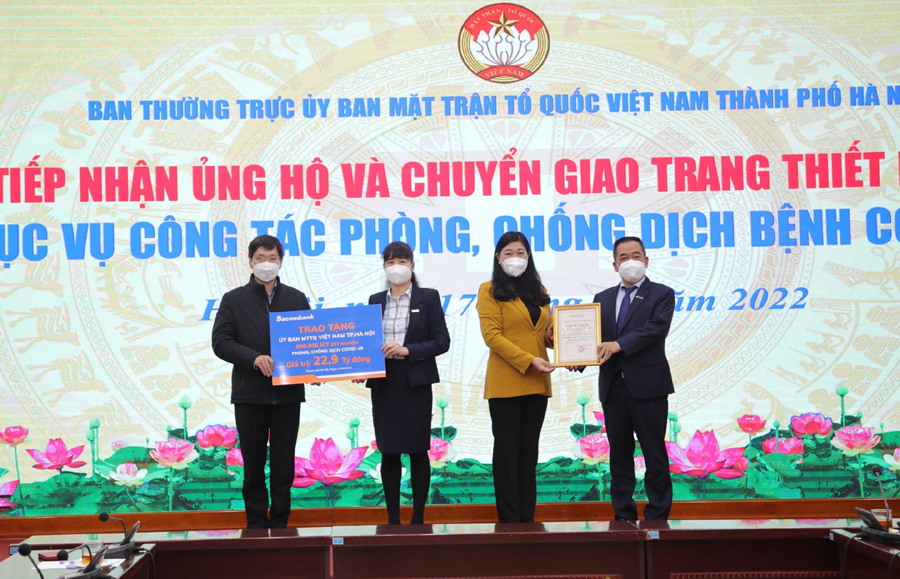 Tiếp nhận hơn 22 tỷ đồng bằng hiện vật ủng hộ công tác phòng chống dịch